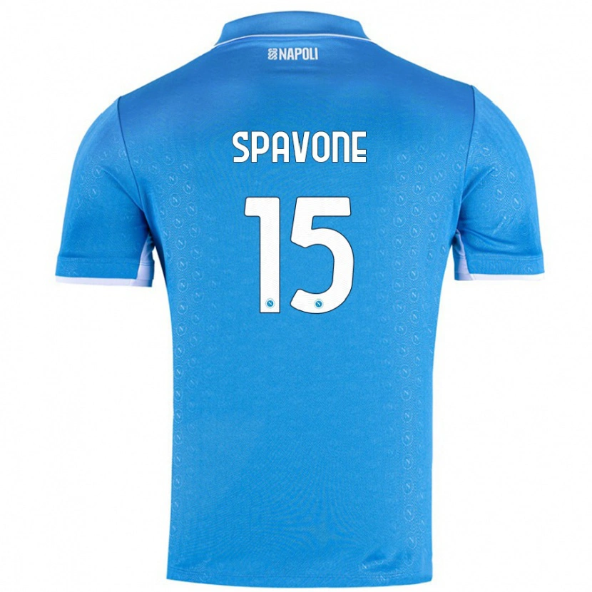 Danxen Kinderen Alessandro Spavone #15 Hemelsblauw Thuisshirt Thuistenue 2024/25 T-Shirt