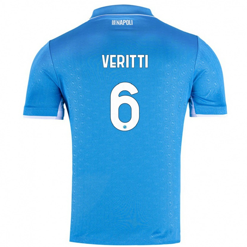 Danxen Kinderen Federica Veritti #6 Hemelsblauw Thuisshirt Thuistenue 2024/25 T-Shirt