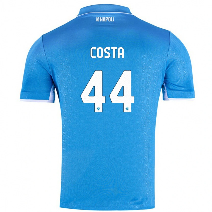 Danxen Kinderen Filippo Costa #44 Hemelsblauw Thuisshirt Thuistenue 2024/25 T-Shirt