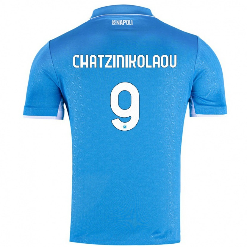 Danxen Kinderen Despoina Chatzinikolaou #9 Hemelsblauw Thuisshirt Thuistenue 2024/25 T-Shirt