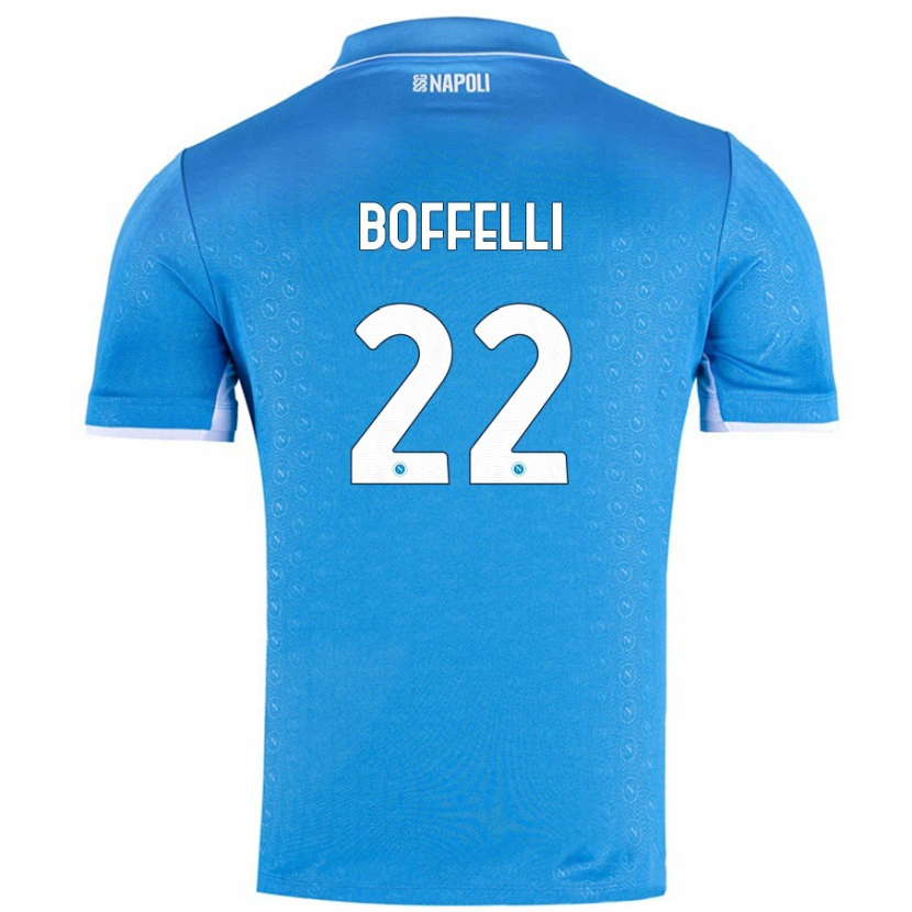 Danxen Kinderen Valerio Boffelli #22 Hemelsblauw Thuisshirt Thuistenue 2024/25 T-Shirt