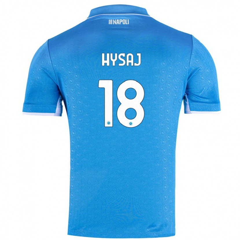 Danxen Kinderen Daniel Hysaj #18 Hemelsblauw Thuisshirt Thuistenue 2024/25 T-Shirt