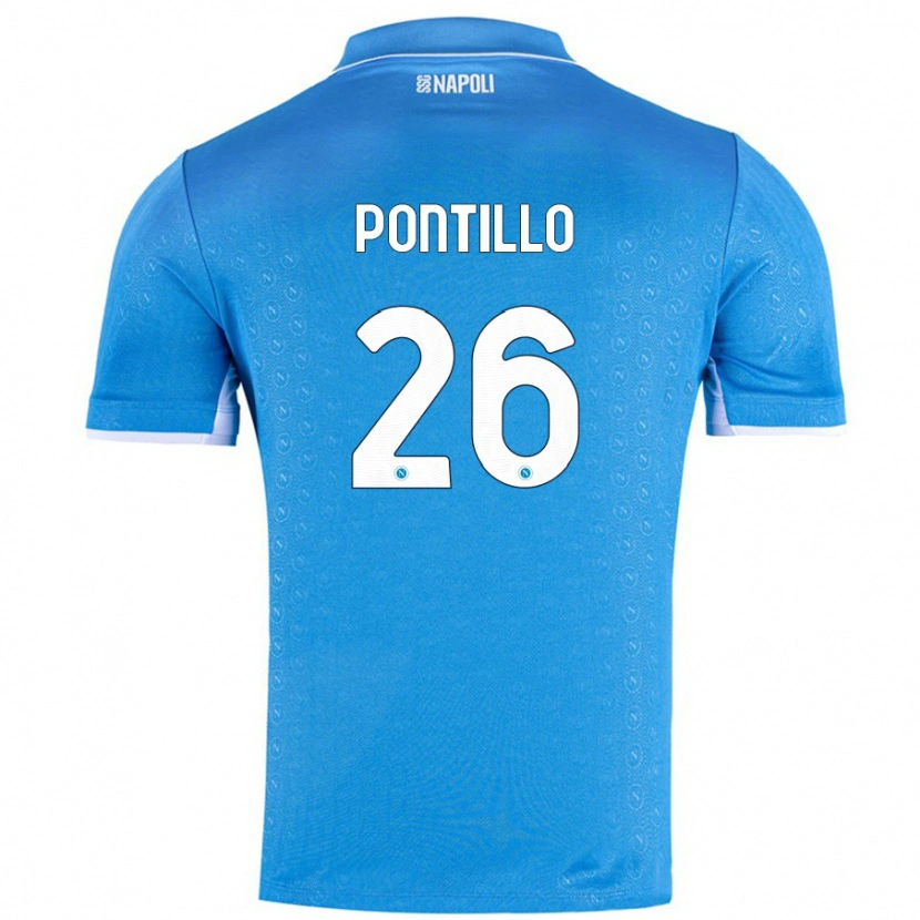 Danxen Kinderen Pasquale Pontillo #26 Hemelsblauw Thuisshirt Thuistenue 2024/25 T-Shirt