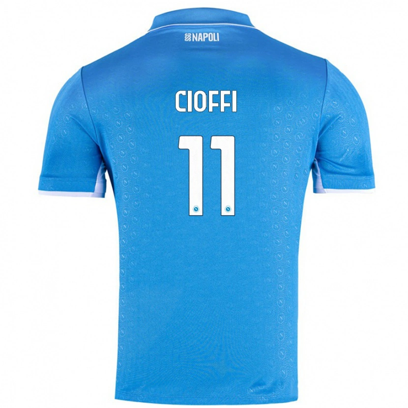 Danxen Kinderen Antonio Cioffi #11 Hemelsblauw Thuisshirt Thuistenue 2024/25 T-Shirt