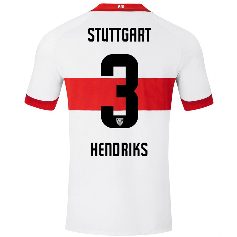 Danxen Kinderen Ramon Hendriks #3 Wit Rood Thuisshirt Thuistenue 2024/25 T-Shirt