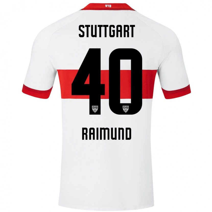 Danxen Kinderen Luca Raimund #40 Wit Rood Thuisshirt Thuistenue 2024/25 T-Shirt