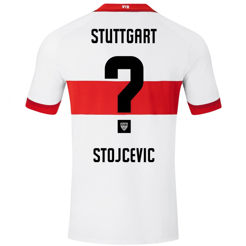 Danxen Kinderen Martin Stojcevic #0 Wit Rood Thuisshirt Thuistenue 2024/25 T-Shirt