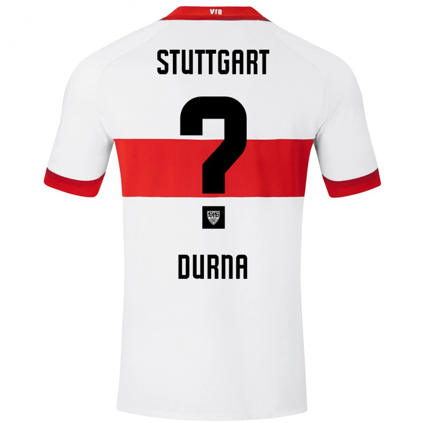 Danxen Kinderen Tuncay Durna #0 Wit Rood Thuisshirt Thuistenue 2024/25 T-Shirt