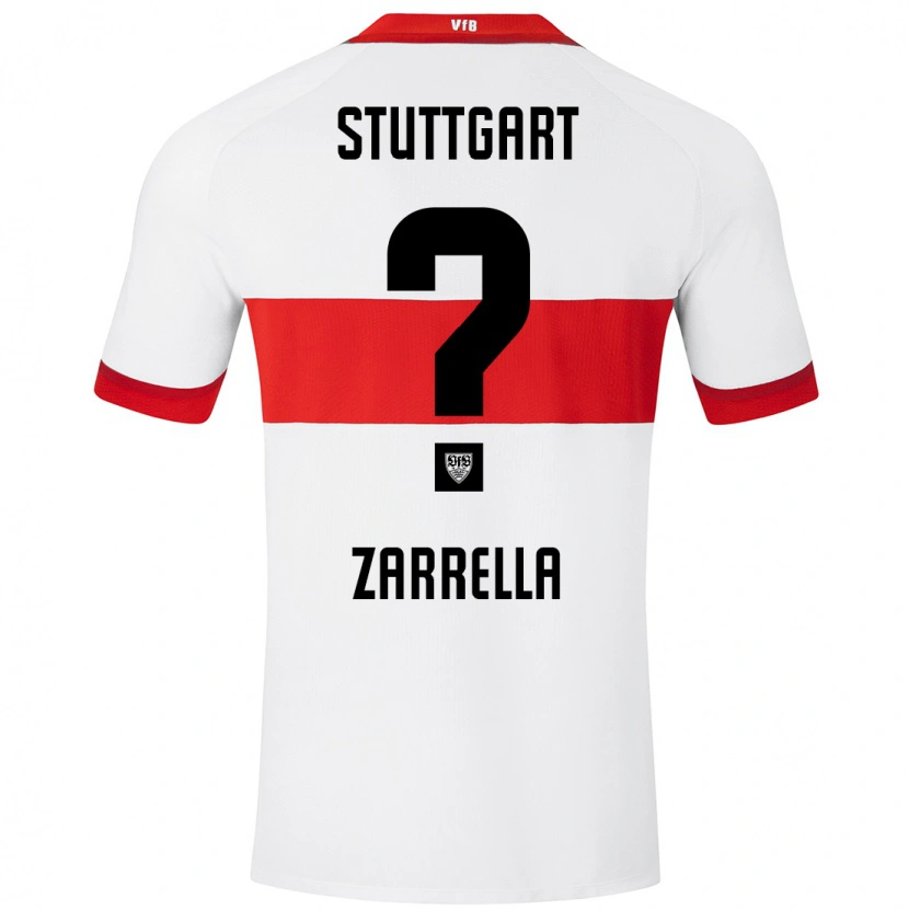 Danxen Kinderen Gabriel Zarrella #0 Wit Rood Thuisshirt Thuistenue 2024/25 T-Shirt