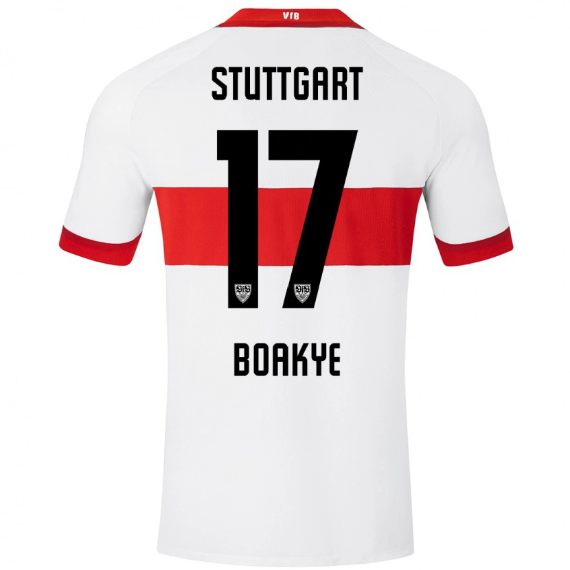 Danxen Kinderen Maurice Boakye #17 Wit Rood Thuisshirt Thuistenue 2024/25 T-Shirt