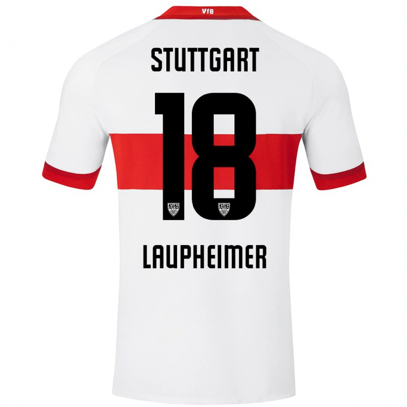 Danxen Kinderen Lukas Laupheimer #18 Wit Rood Thuisshirt Thuistenue 2024/25 T-Shirt