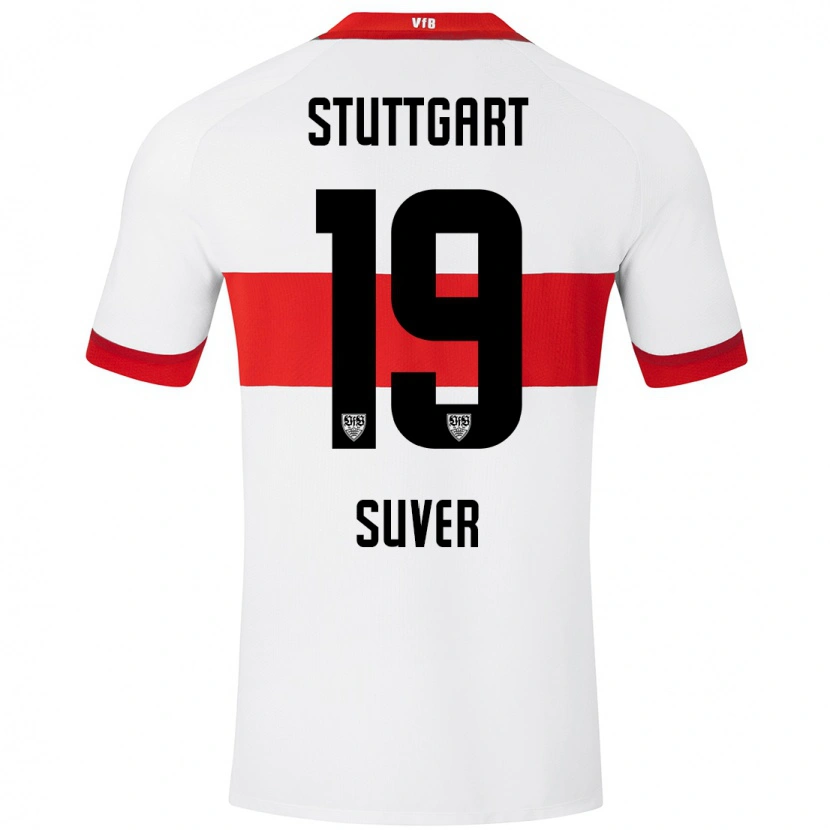 Danxen Kinderen Jakov Suver #19 Wit Rood Thuisshirt Thuistenue 2024/25 T-Shirt