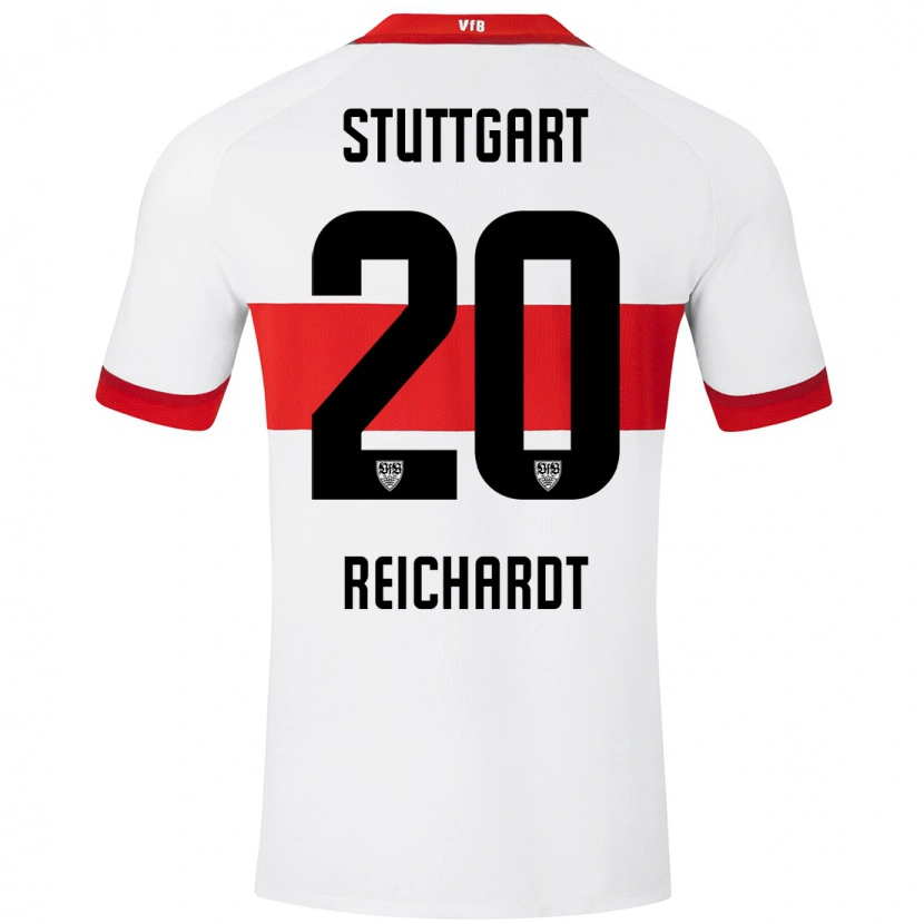 Danxen Kinderen Leon Reichardt #20 Wit Rood Thuisshirt Thuistenue 2024/25 T-Shirt