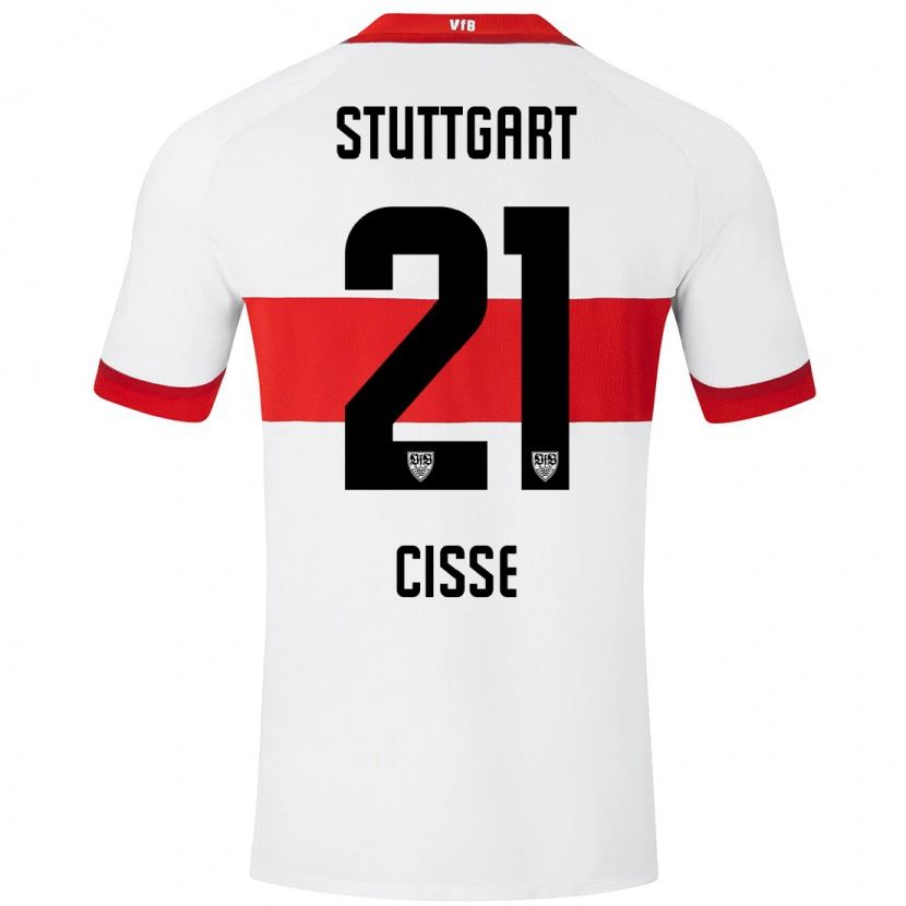 Danxen Kinderen Moussa Cissé #21 Wit Rood Thuisshirt Thuistenue 2024/25 T-Shirt