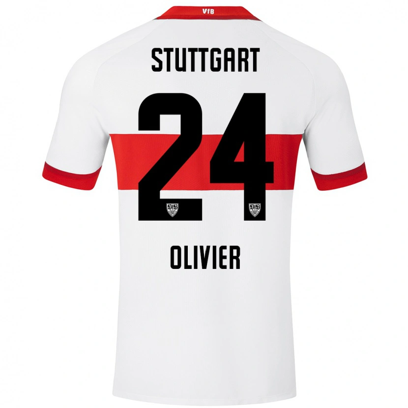 Danxen Kinderen Christopher Olivier #24 Wit Rood Thuisshirt Thuistenue 2024/25 T-Shirt