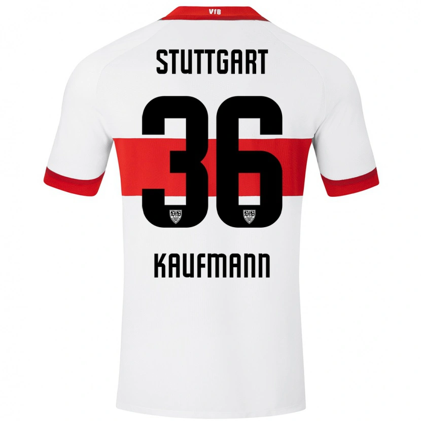 Danxen Kinderen Tino Kaufmann #36 Wit Rood Thuisshirt Thuistenue 2024/25 T-Shirt