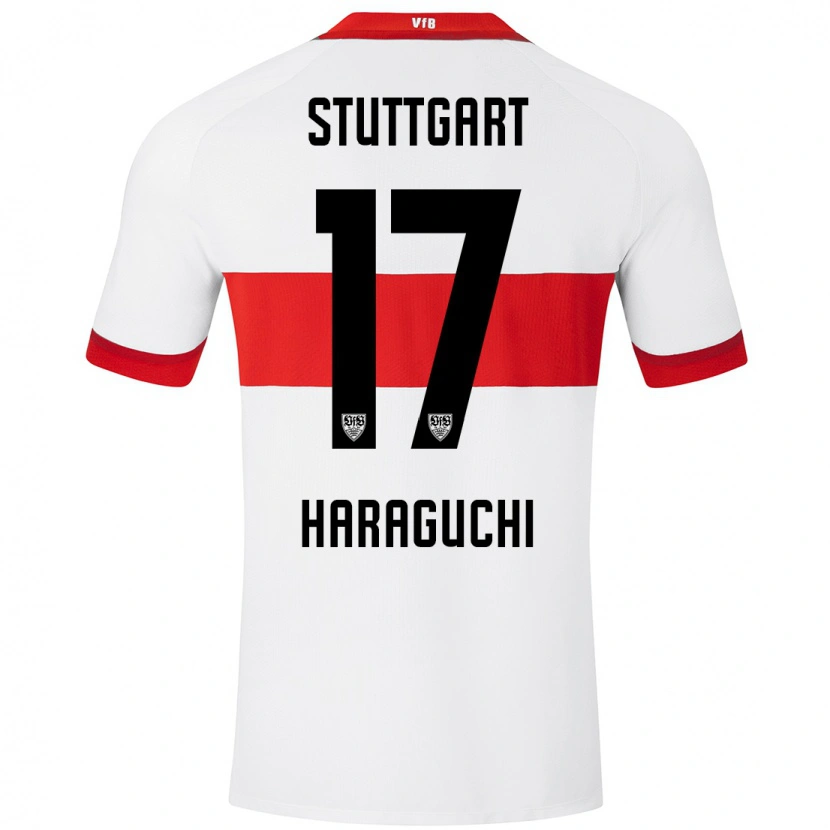 Danxen Kinderen Genki Haraguchi #17 Wit Rood Thuisshirt Thuistenue 2024/25 T-Shirt