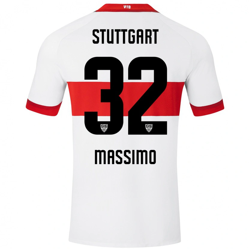 Danxen Kinderen Roberto Massimo #32 Wit Rood Thuisshirt Thuistenue 2024/25 T-Shirt