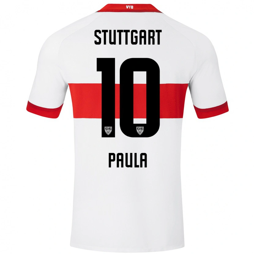 Danxen Kinderen Raul Paula #10 Wit Rood Thuisshirt Thuistenue 2024/25 T-Shirt