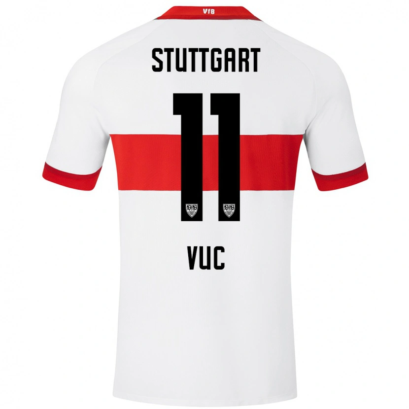 Danxen Kinderen Patrick Vuc #11 Wit Rood Thuisshirt Thuistenue 2024/25 T-Shirt