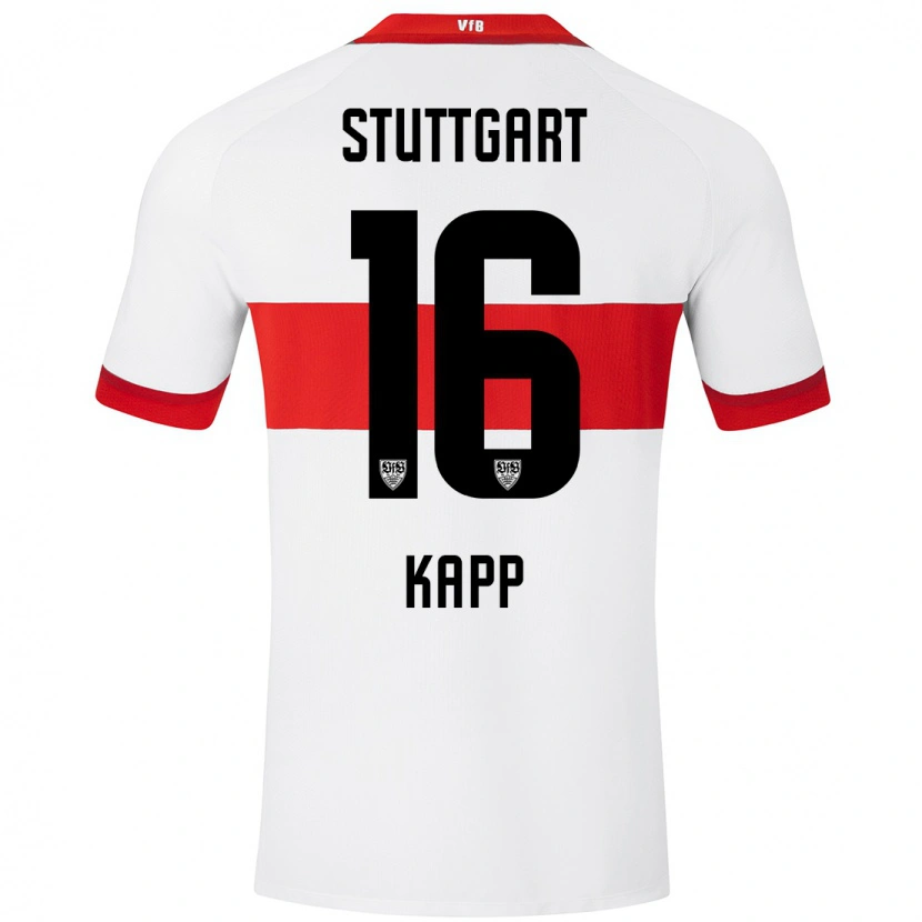 Danxen Kinderen Patrick Kapp #16 Wit Rood Thuisshirt Thuistenue 2024/25 T-Shirt