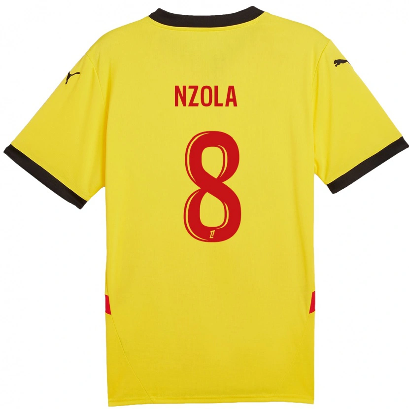 Danxen Kinderen M'bala Nzola #8 Geel Rood Thuisshirt Thuistenue 2024/25 T-Shirt