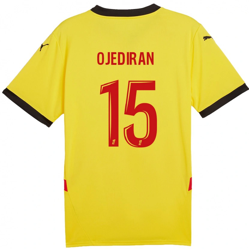 Danxen Kinderen Hamzat Ojediran #15 Geel Rood Thuisshirt Thuistenue 2024/25 T-Shirt