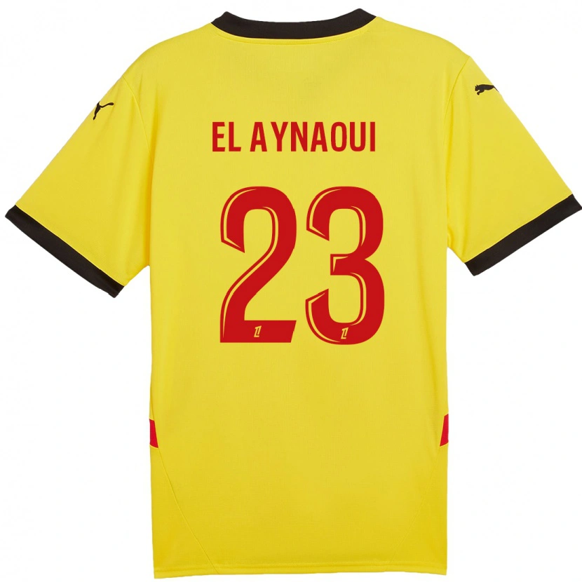 Danxen Kinderen Neil El Aynaoui #23 Geel Rood Thuisshirt Thuistenue 2024/25 T-Shirt