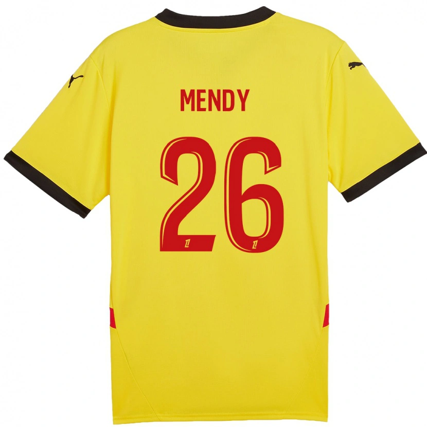 Danxen Kinderen Nampalys Mendy #26 Geel Rood Thuisshirt Thuistenue 2024/25 T-Shirt