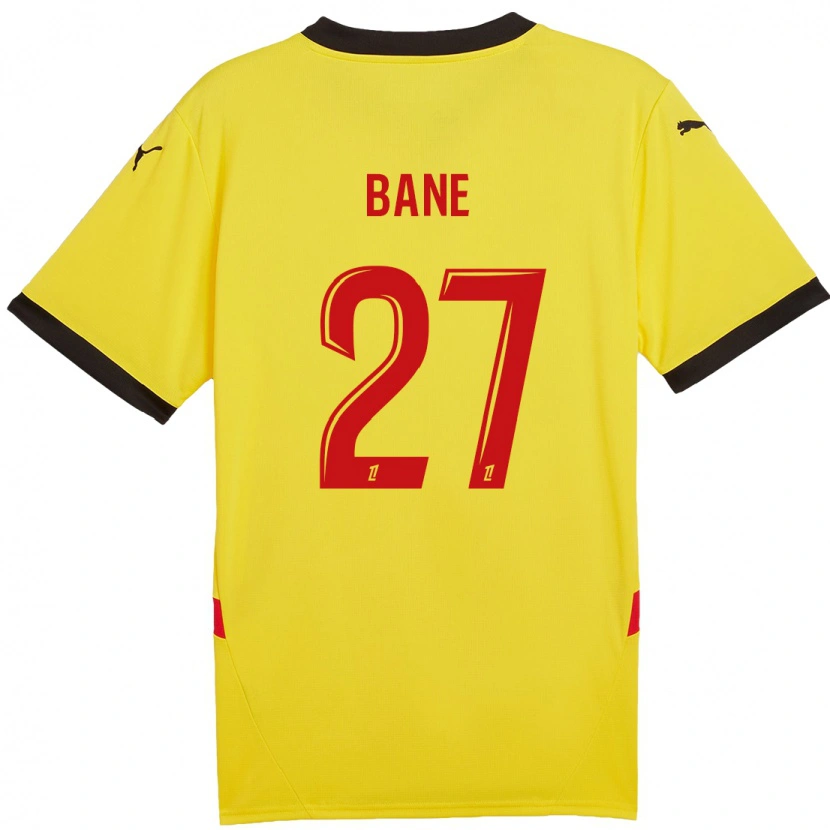 Danxen Kinderen Sidi Bane #27 Geel Rood Thuisshirt Thuistenue 2024/25 T-Shirt