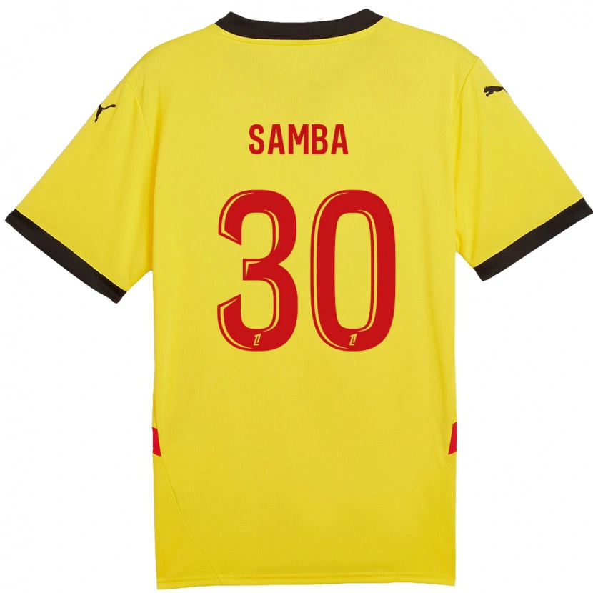 Danxen Kinderen Brice Samba #30 Geel Rood Thuisshirt Thuistenue 2024/25 T-Shirt