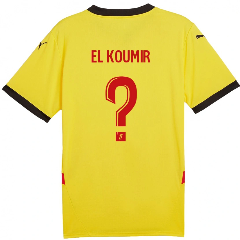 Danxen Kinderen Kaïna El Koumir #0 Geel Rood Thuisshirt Thuistenue 2024/25 T-Shirt