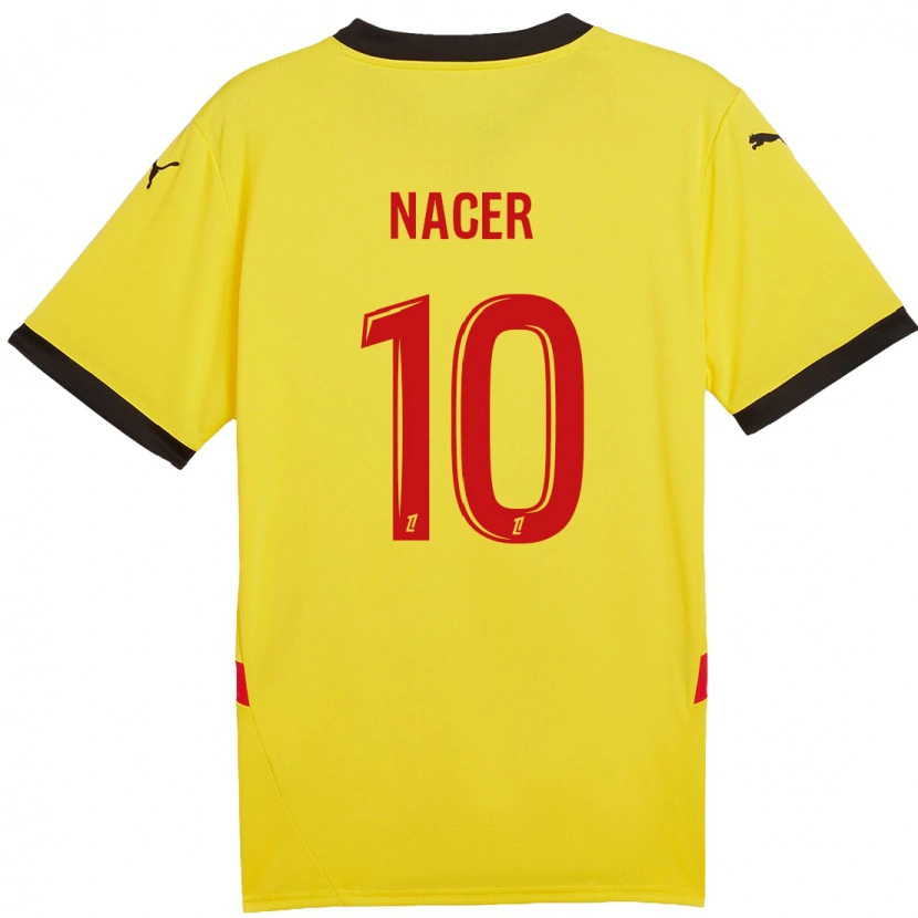 Danxen Kinderen Myriem Nacer #10 Geel Rood Thuisshirt Thuistenue 2024/25 T-Shirt