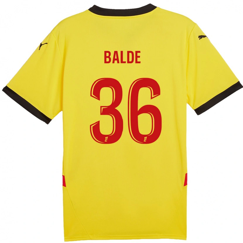 Danxen Kinderen Ibrahima Baldé #36 Geel Rood Thuisshirt Thuistenue 2024/25 T-Shirt