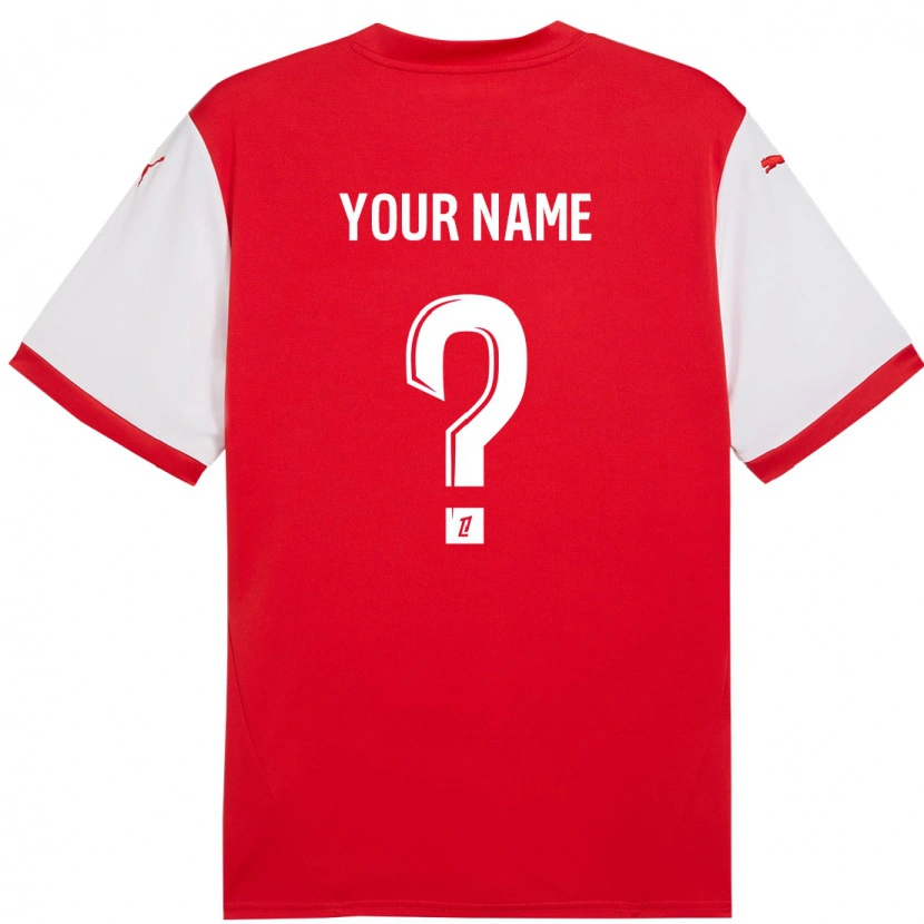 Danxen Kinderen Uw Naam #0 Rood Wit Thuisshirt Thuistenue 2024/25 T-Shirt