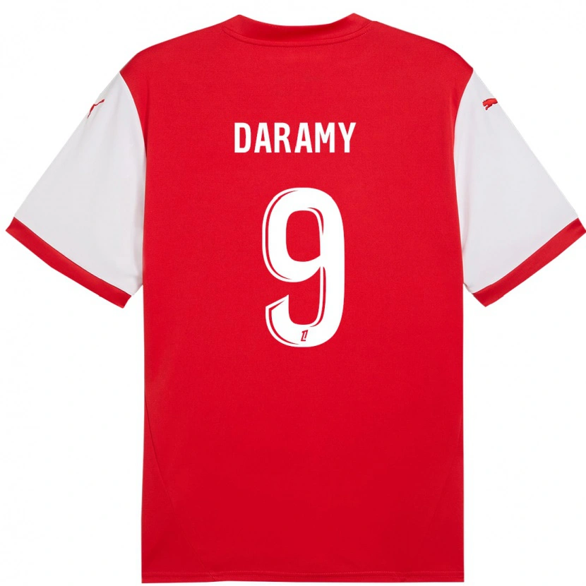 Danxen Kinderen Mohamed Daramy #9 Rood Wit Thuisshirt Thuistenue 2024/25 T-Shirt