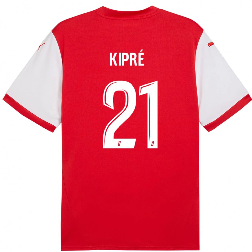 Danxen Kinderen Cédric Kipré #21 Rood Wit Thuisshirt Thuistenue 2024/25 T-Shirt