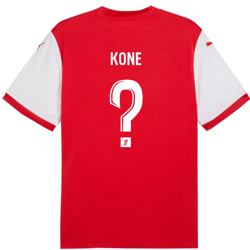 Danxen Kinderen Abdoul Koné #0 Rood Wit Thuisshirt Thuistenue 2024/25 T-Shirt