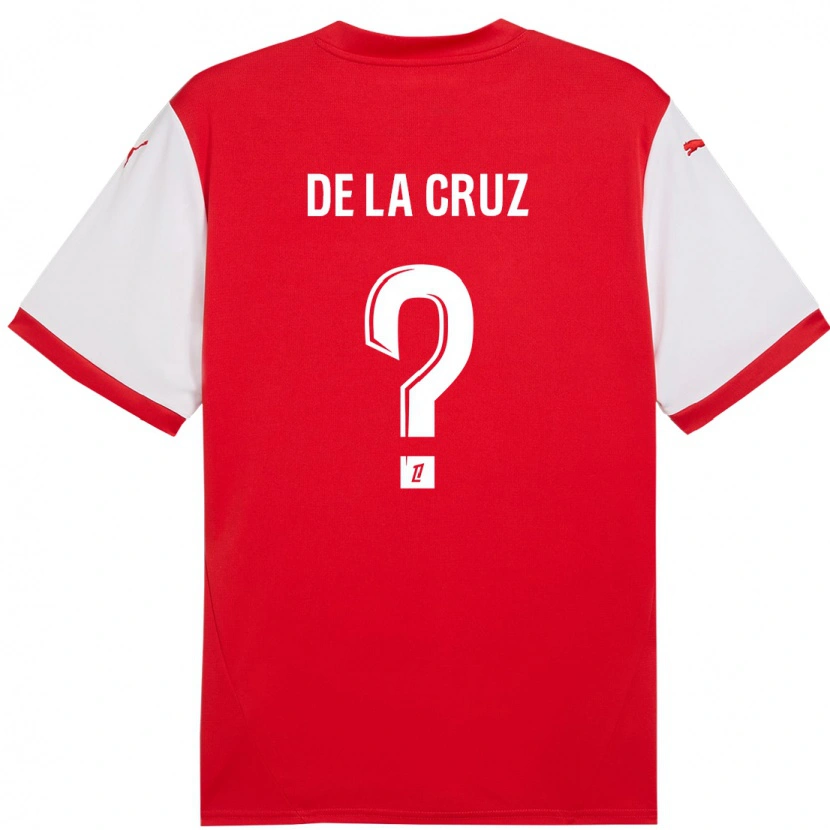 Danxen Kinderen Maiky De La Cruz #0 Rood Wit Thuisshirt Thuistenue 2024/25 T-Shirt