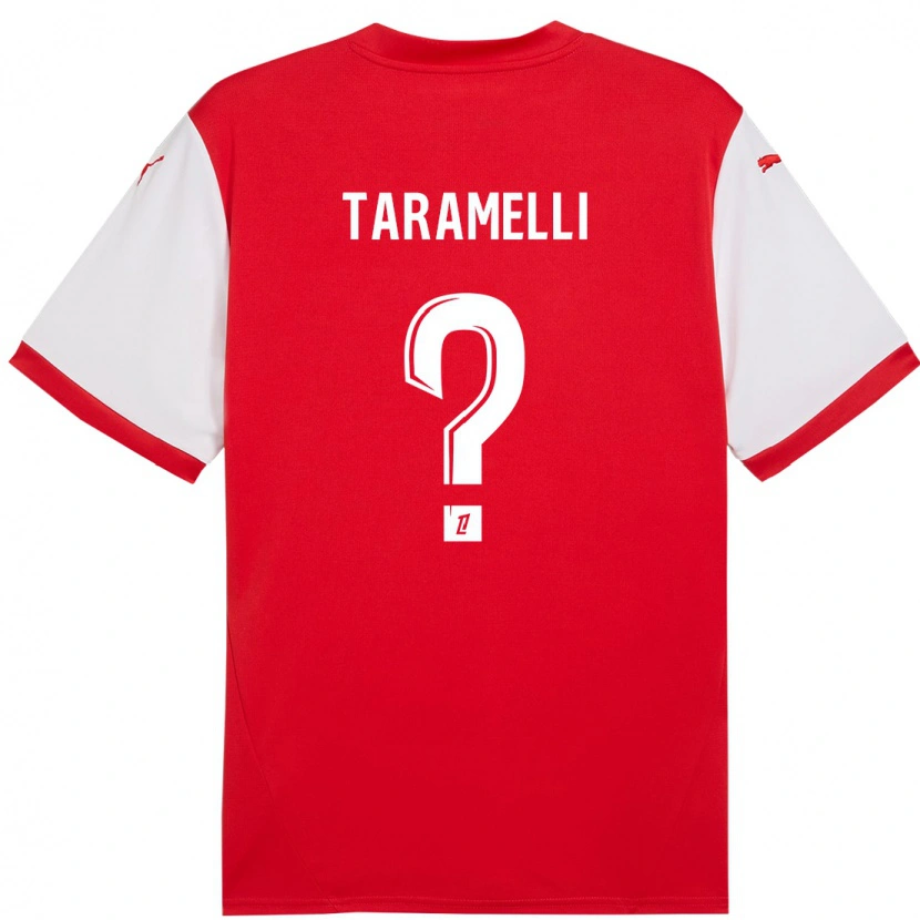 Danxen Kinderen Valentin Taramelli #0 Rood Wit Thuisshirt Thuistenue 2024/25 T-Shirt