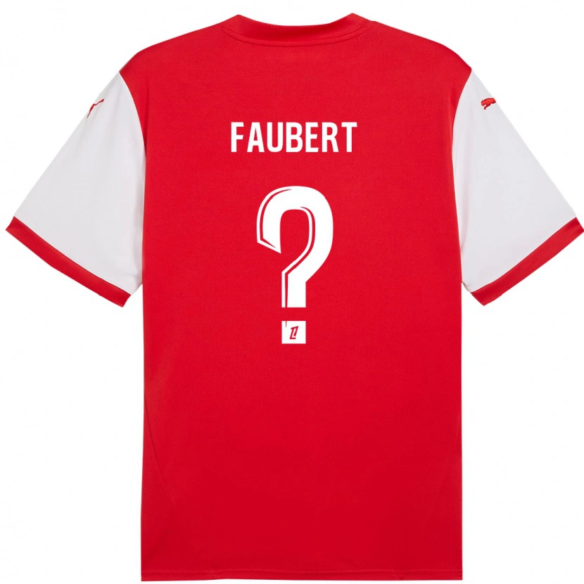 Danxen Kinderen Noam Faubert #0 Rood Wit Thuisshirt Thuistenue 2024/25 T-Shirt