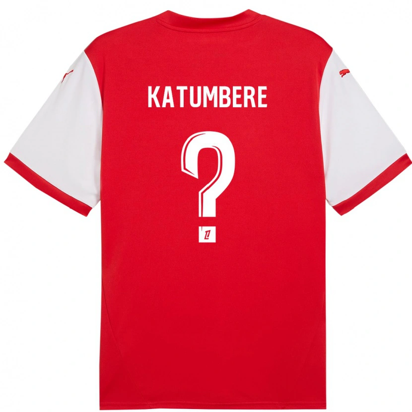 Danxen Kinderen Noah Katumbere #0 Rood Wit Thuisshirt Thuistenue 2024/25 T-Shirt