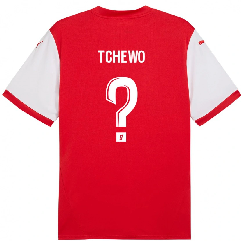 Danxen Kinderen Ryan Tchapda Tchewo #0 Rood Wit Thuisshirt Thuistenue 2024/25 T-Shirt