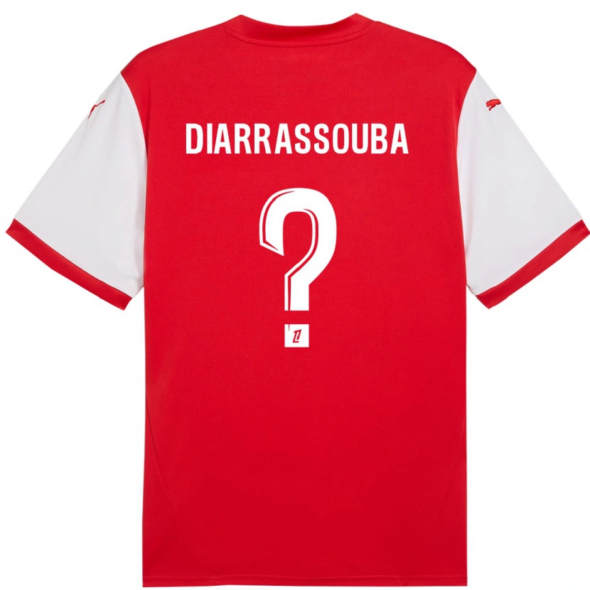 Danxen Kinderen Tidiane Diarrassouba #0 Rood Wit Thuisshirt Thuistenue 2024/25 T-Shirt