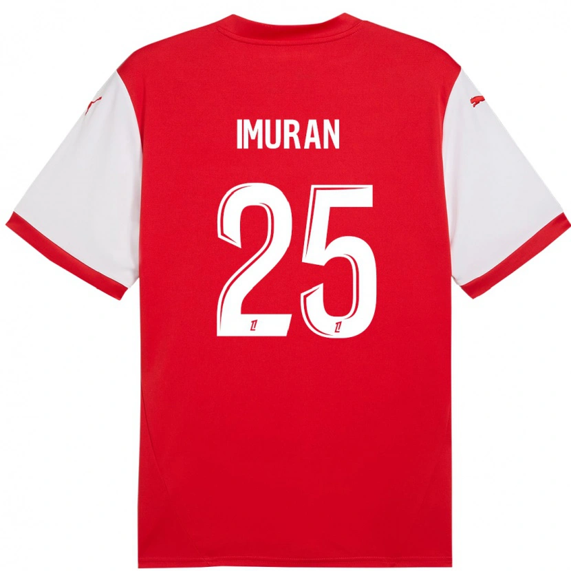 Danxen Kinderen Rofiat Imuran #25 Rood Wit Thuisshirt Thuistenue 2024/25 T-Shirt