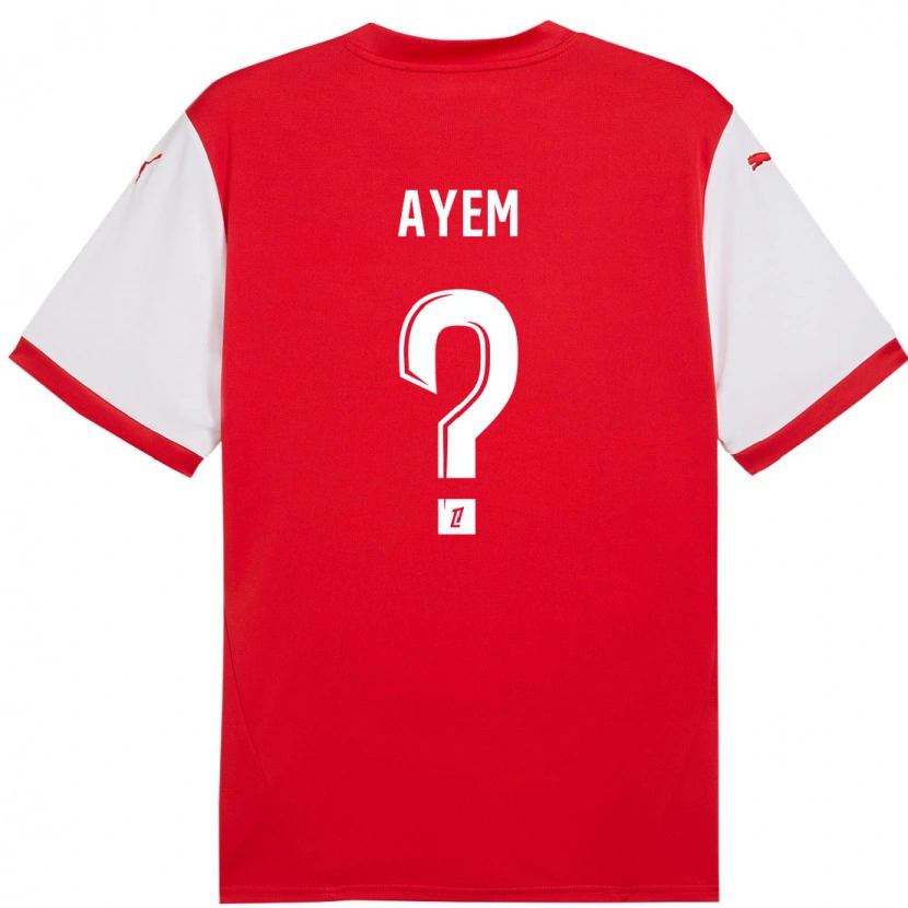 Danxen Kinderen Grégory Ayem #0 Rood Wit Thuisshirt Thuistenue 2024/25 T-Shirt