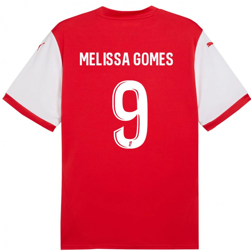 Danxen Kinderen Melissa Ferreira Gomes #9 Rood Wit Thuisshirt Thuistenue 2024/25 T-Shirt