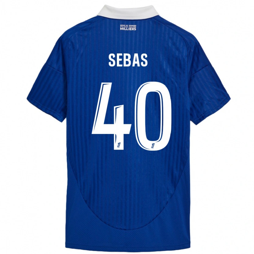 Danxen Kinderen Jérémy Sebas #40 Blauw Wit Thuisshirt Thuistenue 2024/25 T-Shirt