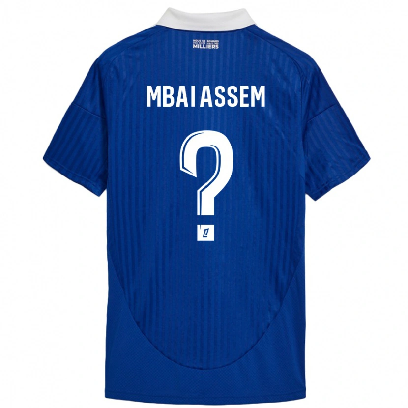 Danxen Kinderen Chris Mbaï-Assem #0 Blauw Wit Thuisshirt Thuistenue 2024/25 T-Shirt