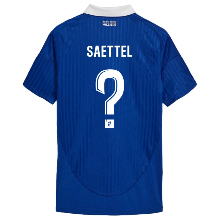 Danxen Kinderen Tom Saettel #0 Blauw Wit Thuisshirt Thuistenue 2024/25 T-Shirt